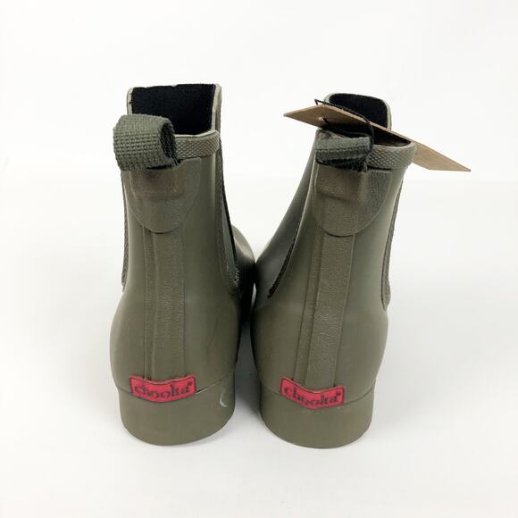 Chooka Womens Eastlake Chelsea Rain Boots 6 Green Waterproof Ankle Bootie NWT - Picture 6 of 9